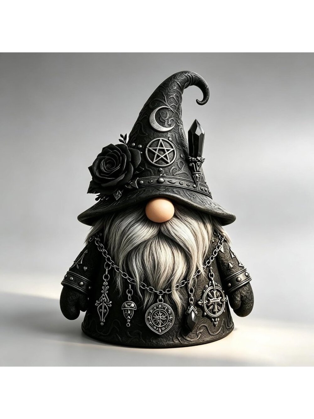 Halloween Gnome Figurine 5.1 x 3.7 Inch Resin Gothic Witchy Decor Ornament